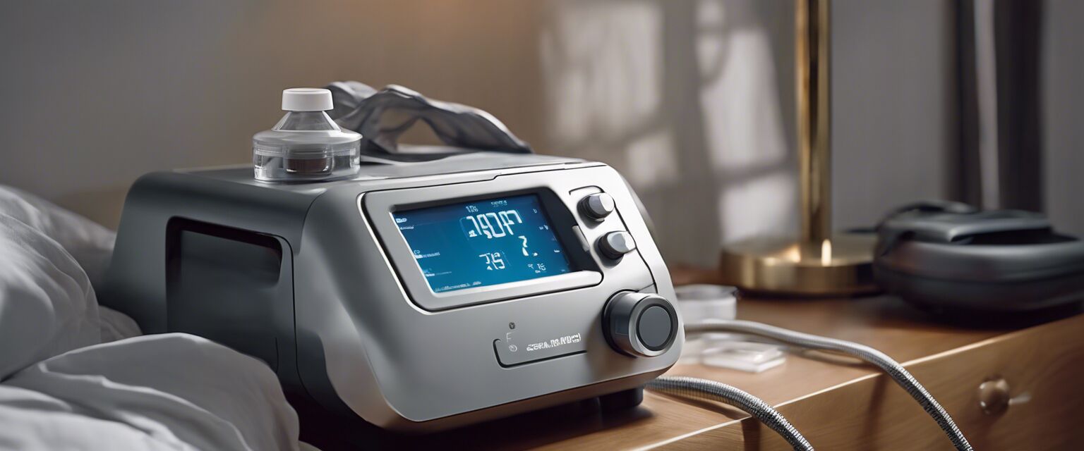 CPAP machine in use