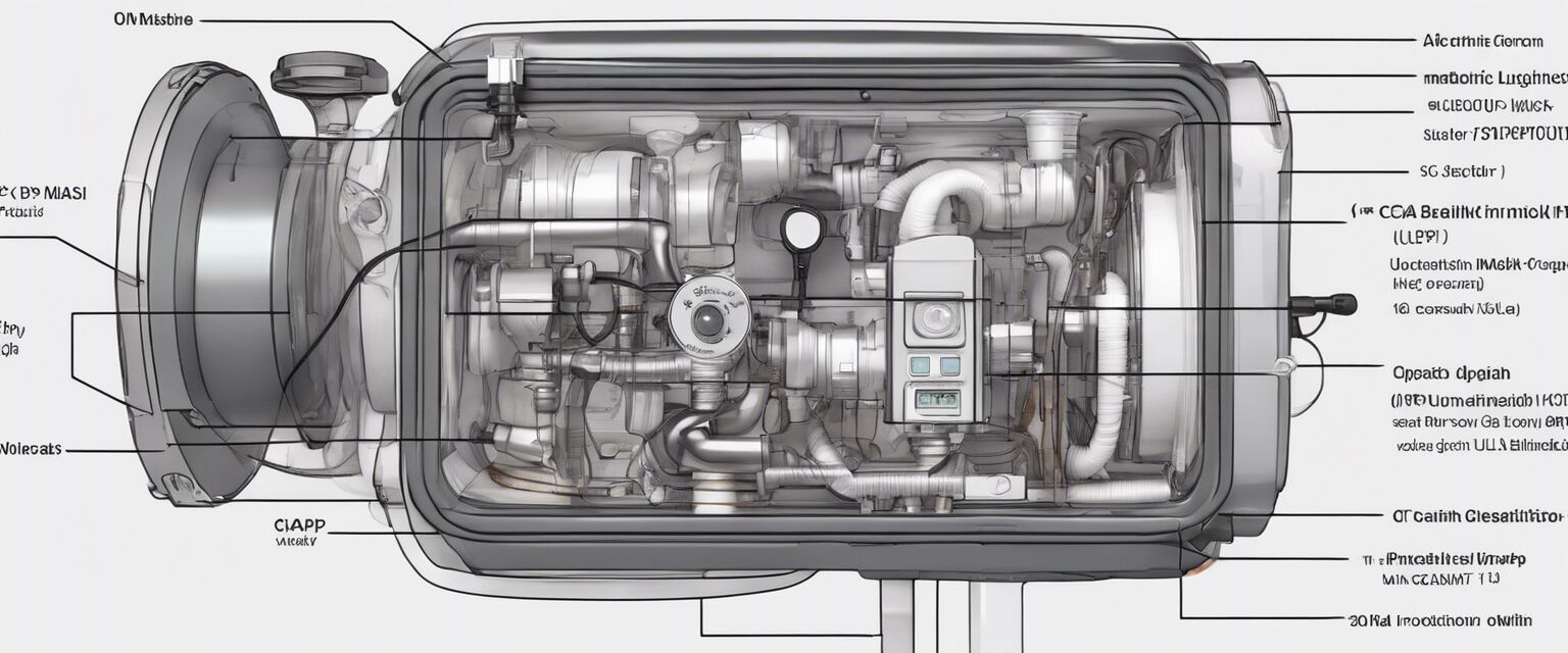 Diagram of CPAP machine parts